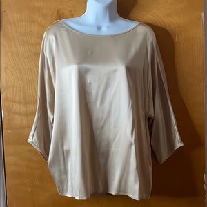 Tan silk top